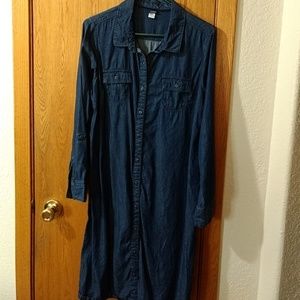 Denim shirt dress